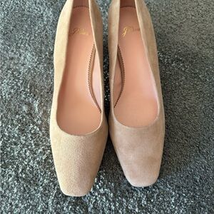 J. Crew Brown Suede Block Heel 9